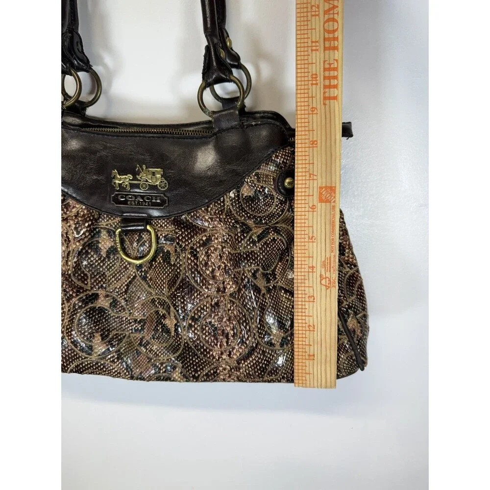 VTG COACH  Y2K MADISON  SNAKESKIN PRINT SATCHEL BAG PURSE 8040 MULTI  NO STRAP
